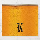 Simple Gold Beer Monogram Christmas party Bier Etiket (Enkel label)