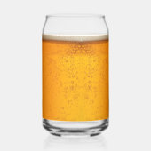 Simple Gold Beer Monogram Christmas party Blikvorm Glas (Achterkant)