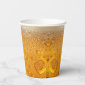 Simple Gold Beer Monogram Christmas party Papieren Bekers (Achterkant)