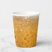 Simple Gold Beer Monogram Christmas party Papieren Bekers (Links)