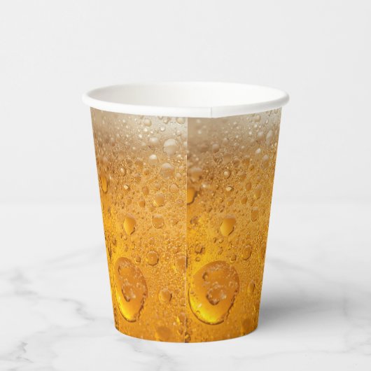 Simple Gold Beer Monogram Christmas party Papieren Bekers (Rechts)