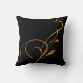 Simple Gold Black Scroll American MoJo-Kussens Kussen (Achterkant)