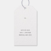 Simple Gold Black Tree Script Vrolijk kerstfeest Cadeaulabel (Achterkant)