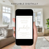 Simple Gold Border Photo Afstudeerder Luncheon Afs Kaart