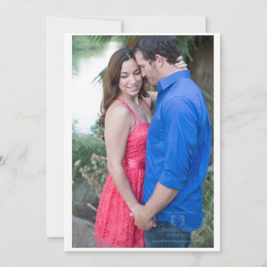 Simple Gold Borders Bruiloft uitnodiging (Achterkant)