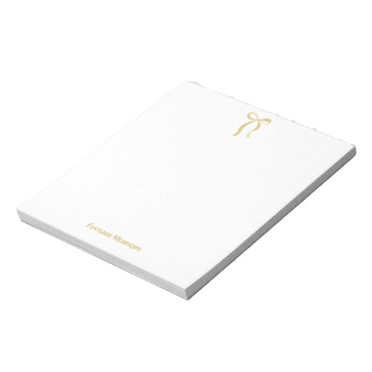 Simple Gold Bow Script Custom Name Script Notitieblok (Linkerzijde)