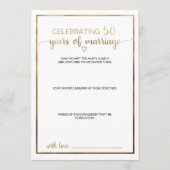Simple Gold Calligraphy 50th Wedding Jubileum Advieskaart (Voorkant)