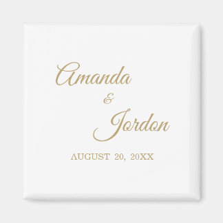 Simple Gold Calligraphy Magnet