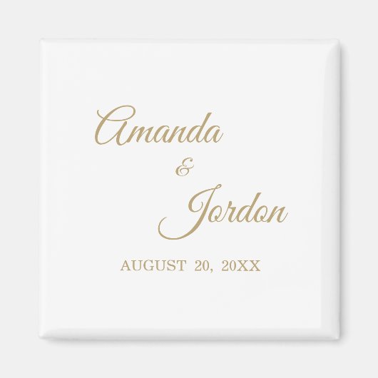 Simple Gold Calligraphy Magnet (Voorkant)