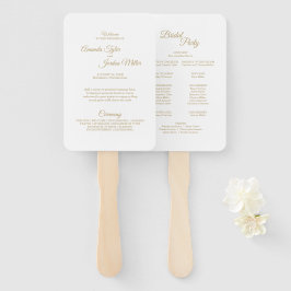 Simple Gold Calligraphy Wedding Program Handwaaier