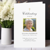 Simple Gold Cross Foto's Begrafenis Orde van Servi Programma