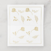 Simple Gold Floral Modern Wedding Table Kaart Plaatskaartje (Binnenkant ongevouwen)