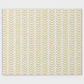 Simple Gold Floral Wrapping Paper Cadeaupapier (Vlak)