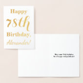 Simple Gold Foil "HAPPY 78th BIRTHDAY" + naam Folie Kaarten (Display)