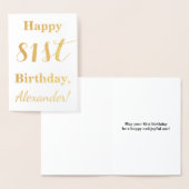 Simple Gold Foil "HAPPY 81st BIRTHDAY" + naam Folie Kaarten (Display)