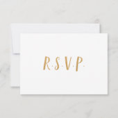 Simple Gold Foil Lijst bruiloft rsvp (Achterkant)