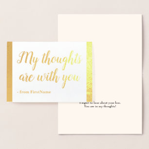 Simple Gold Foil Sympathies Kaart
