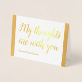 Simple Gold Foil Sympathies Kaart (Voorkant)