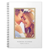 Simple Gold Glitter Lijst Photo Weddenschap Notitieboek (Voorkant)