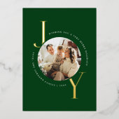 Simple Gold Joy Folie Uitnodiging (Voorkant)