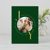 Simple Gold Joy Folie Uitnodiging (Staand Voorkant)