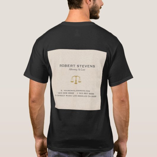 Simple Gold Law Scale Werknemer van de maand T-shirt (Achterkant)