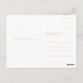 Simple Gold Lettering Wedding RSVP Kaart Briefkaar (Achterkant)