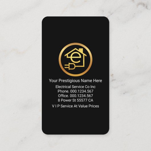 Simple Gold Light Bulb Powers Up Visitekaartje (Achterkant)