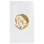 Simple Gold Lion Leo-Logo Klein Cadeauzakje (Achterkant)