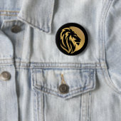 Simple Gold Lion Leo-Logo Ronde Button 5,7 Cm (In situ)