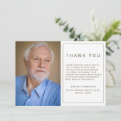 Simple Gold Memorial Funeral Sympathy Foto Bedankkaart (Staand voorkant)