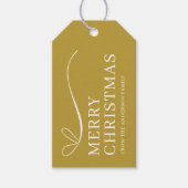 Simple gold modern Merry Christmas Cadeaulabel (Voorkant)