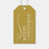 Simple gold modern Merry Christmas Cadeaulabel (Achterkant)