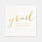 Simple Gold Script Afstuderen Servet (Voorkant)