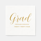 Simple Gold Script Afstuderen Servet (Voorkant)