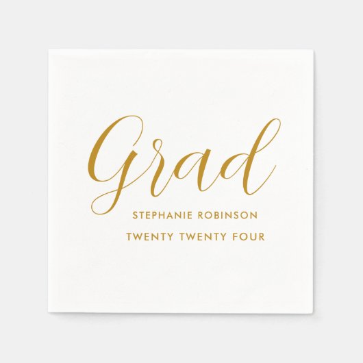 Simple Gold Script Afstuderen Servet (Voorkant)