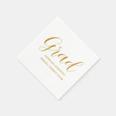 Simple Gold Script Afstuderen Servet (Hoek)