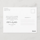 Simple Gold Script Foto Baby Dank u Briefkaart (Achterkant)