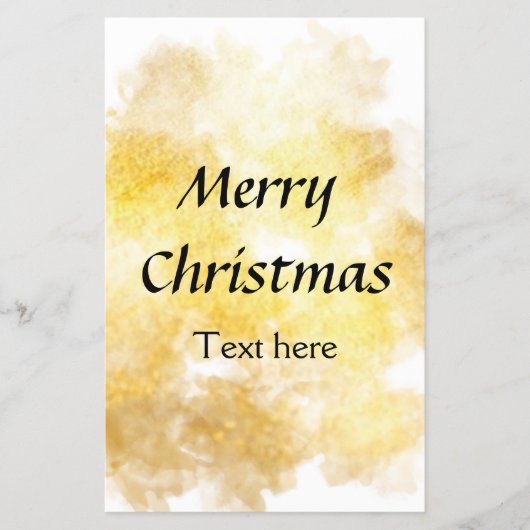 Simple golden add your text merry Christmas custom Flyer (Voorkant)