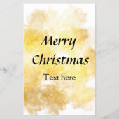 Simple golden add your text merry Christmas custom Flyer (Achterkant)