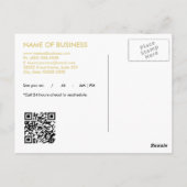 Simple Goldenrod Chic Appointinder QR-code Briefkaart (Achterkant)