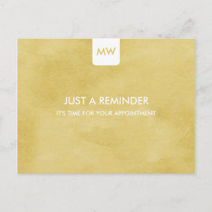 Simple Goldenrod Chic Appointinder QR-code Briefkaart