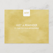 Simple Goldenrod Chic Appointinder QR-code Briefkaart (Voorkant)