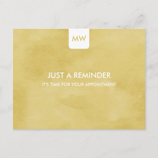 Simple Goldenrod Chic Appointinder QR-code Briefkaart (Voorkant)