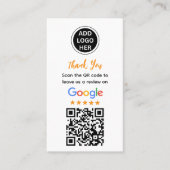 Simple Google Review Request|Modern Small Business Contactkaartje (Voorkant)