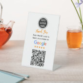 Simple Google Review Request|Modern Small Business Reclamebord Met Voetstuk (Insitu)