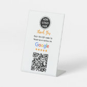 Simple Google Review Request|Modern Small Business Reclamebord Met Voetstuk (Voorkant)
