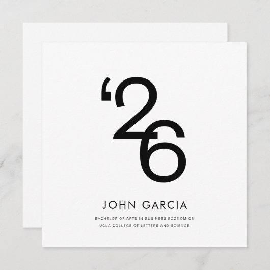 Simple Graduation Announcement (Voorkant / Achterkant)