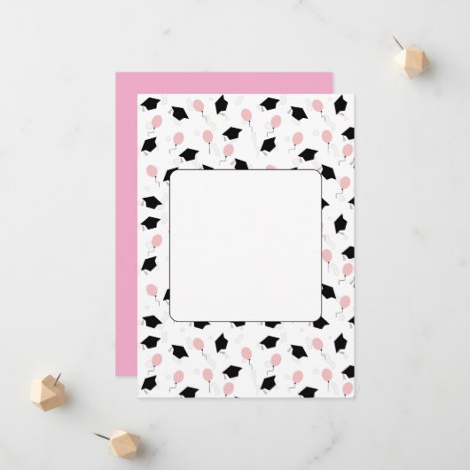 simple graduation announcement aankondiging (Voorkant / Achterkant in situ)