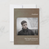 Simple Graduation Announcement Custom Photo (Voorkant)